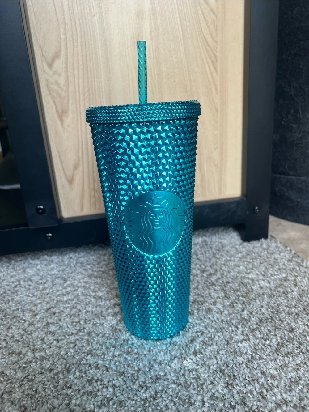 Starbucks Teal Studded Tumbler with Raised Logo